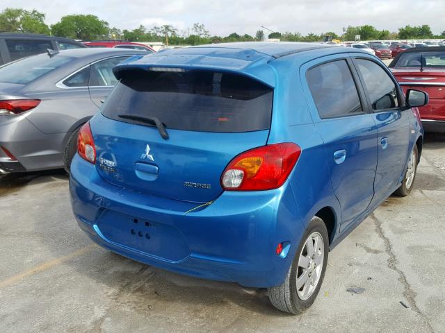 ML32A3HJ8EH003941 - 2014 MITSUBISHI MIRAGE DE BLUE photo 4