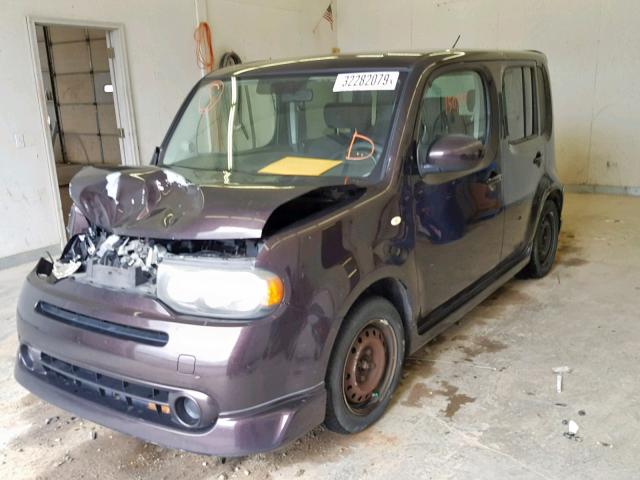 JN8AZ28R99T103684 - 2009 NISSAN CUBE BASE BURGUNDY photo 2