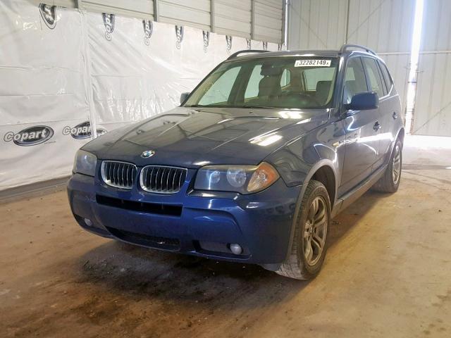 WBXPA93476WG89934 - 2006 BMW X3 3.0I BLUE photo 2