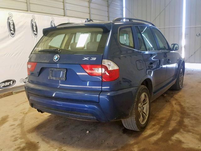 WBXPA93476WG89934 - 2006 BMW X3 3.0I BLUE photo 4