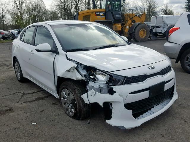 3KPA24AB4KE178414 - 2019 KIA RIO S WHITE photo 1