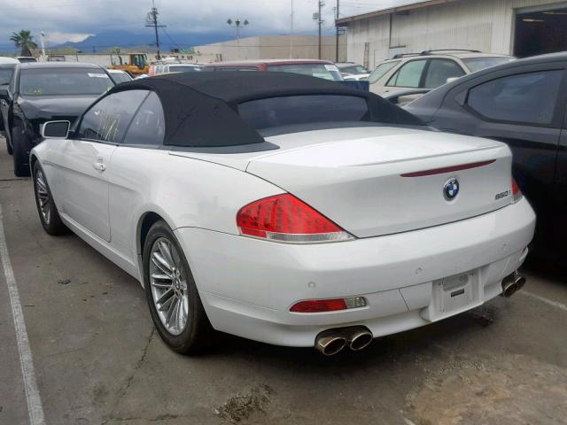 WBAEK13416CN76429 - 2006 BMW 650 I WHITE photo 3