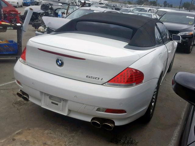 WBAEK13416CN76429 - 2006 BMW 650 I WHITE photo 4