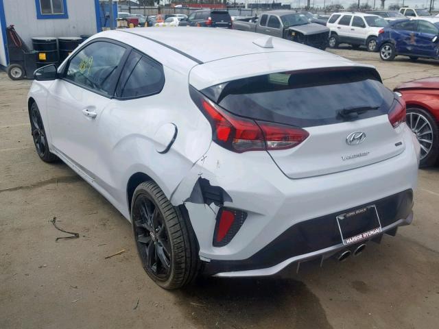 KMHTH6ABXKU005660 - 2019 HYUNDAI VELOSTER T WHITE photo 3