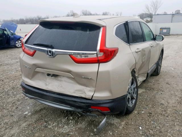 5J6RW2H88HL062486 - 2017 HONDA CR-V EXL BEIGE photo 4