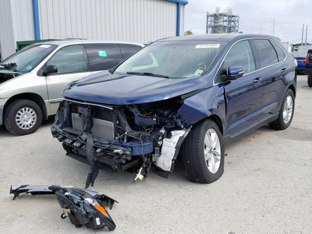 2FMPK3J88GBC04631 - 2016 FORD EDGE SEL BLUE photo 2