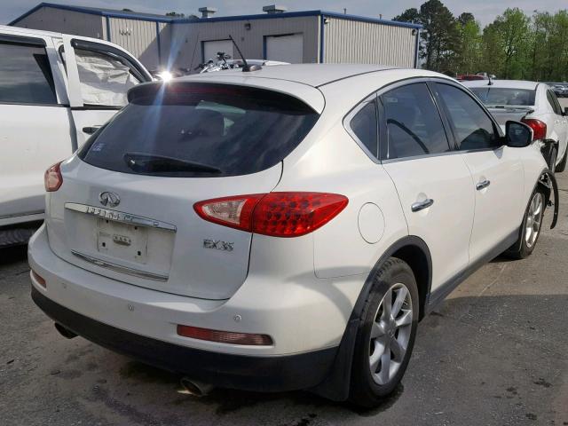 JNKAJ09E48M302037 - 2008 INFINITI EX35 BASE WHITE photo 4