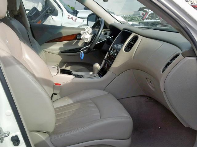 JNKAJ09E48M302037 - 2008 INFINITI EX35 BASE WHITE photo 5