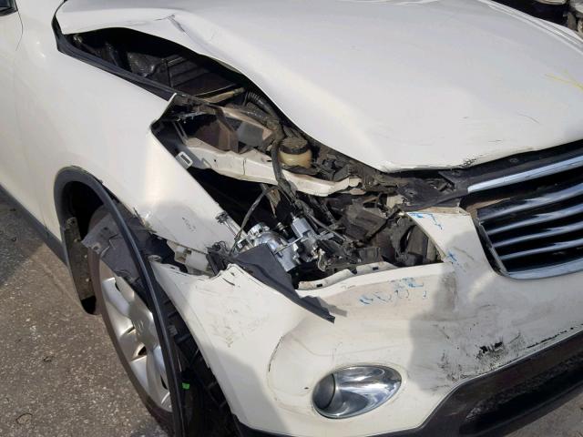 JNKAJ09E48M302037 - 2008 INFINITI EX35 BASE WHITE photo 9