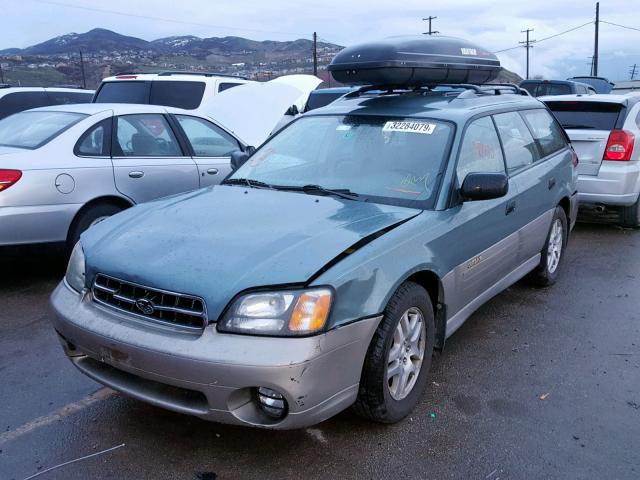 4S3BH665X26654530 - 2002 SUBARU LEGACY OUT GREEN photo 2