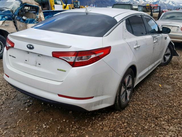 KNAGM4AD8B5006479 - 2011 KIA OPTIMA HYB WHITE photo 4