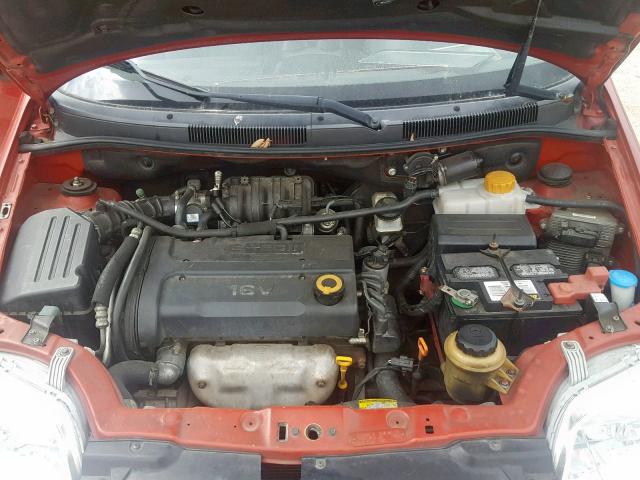 KL1TD66627B762929 - 2007 CHEVROLET AVEO BASE Марун фото 7