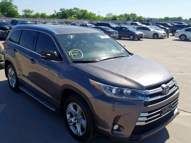 5TDYZRFH2HS229881 - 2017 TOYOTA HIGHLANDER SILVER photo 9