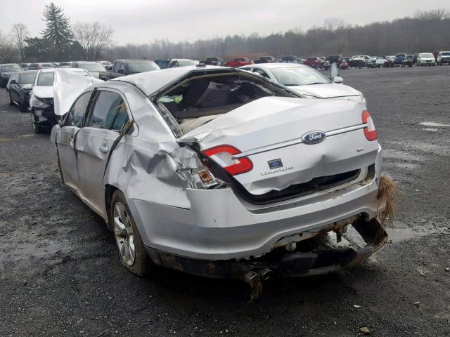 1FAHP2EW1AG139253 - 2010 FORD TAURUS SEL SILVER photo 3