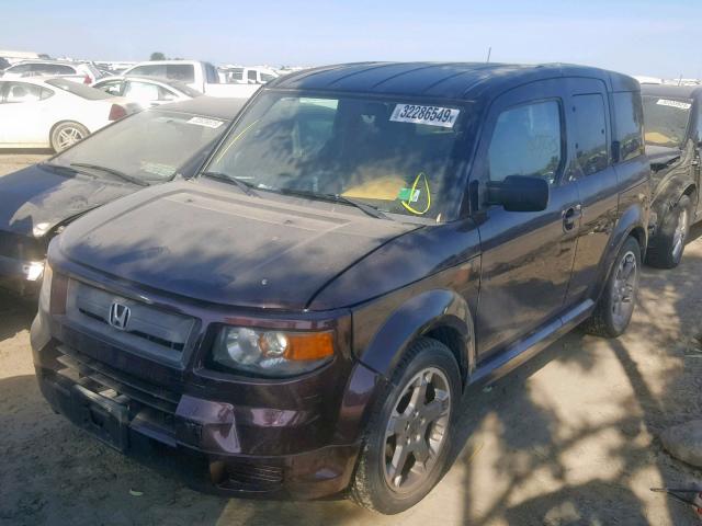 5J6YH18907L005240 - 2007 HONDA ELEMENT SC MAROON photo 2