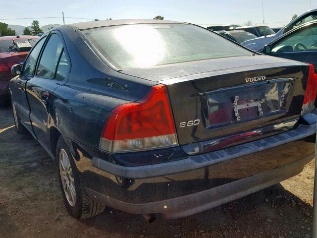 YV1RS64A642344587 - 2004 VOLVO S60 BLACK photo 3