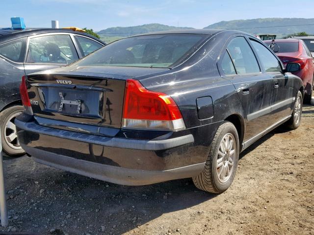 YV1RS64A642344587 - 2004 VOLVO S60 BLACK photo 4