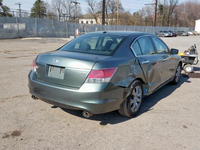 1HGCP36899A016696 - 2009 HONDA ACCORD EXL GREEN photo 4