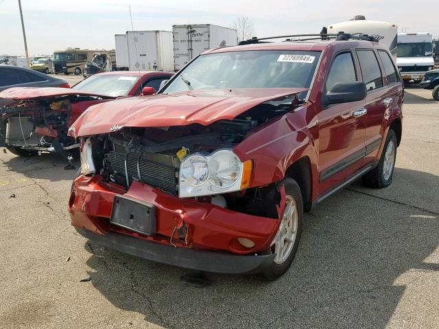 1J4GR48K86C177057 - 2006 JEEP GRAND CHER RED photo 2