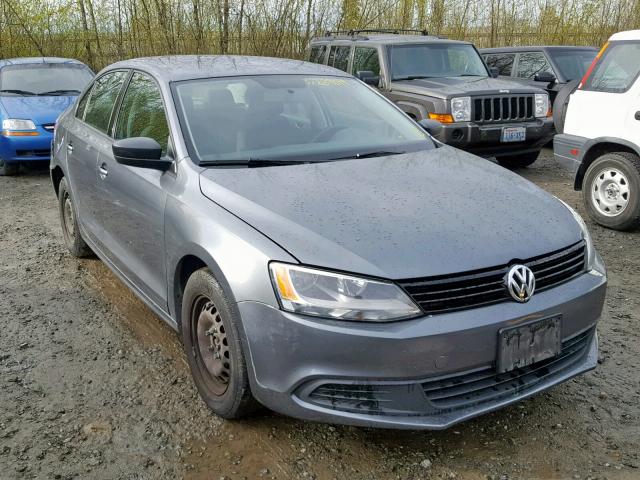 3VW2K7AJ9BM061086 - 2011 VOLKSWAGEN JETTA BASE GRAY photo 1