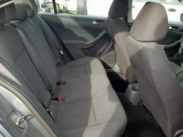 3VW2K7AJ9BM061086 - 2011 VOLKSWAGEN JETTA BASE GRAY photo 6