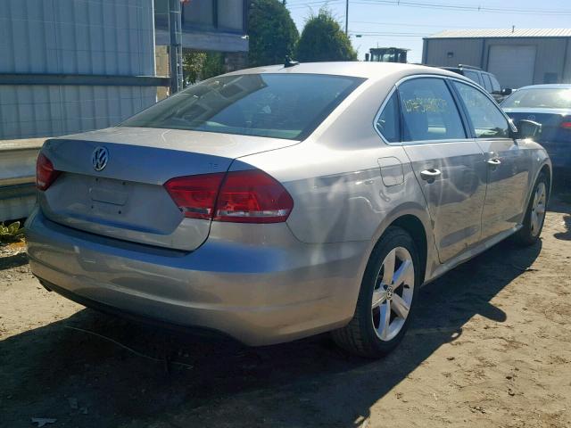 1VWBP7A35DC060783 - 2013 VOLKSWAGEN PASSAT SE SILVER photo 4