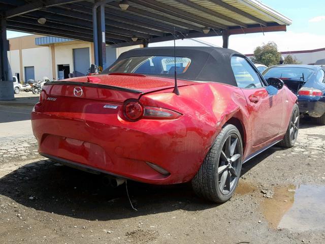 JM1NDAC78H0123274 - 2017 MAZDA MX-5 MIATA RED photo 4