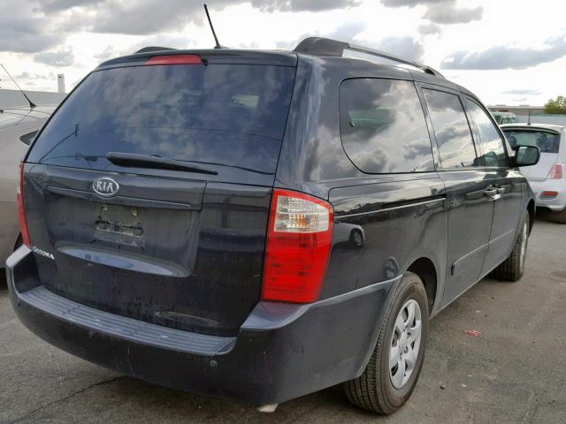 KNDMG4C34A6332970 - 2010 KIA SEDONA LX BLACK photo 4