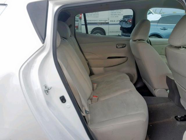 1N4AZ0CPXDC403920 - 2013 NISSAN LEAF S WHITE photo 6