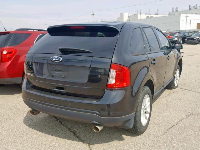 2FMDK3GC9DBB35961 - 2013 FORD EDGE SE BLACK photo 4