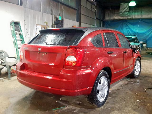 1B3HB28B08D771286 - 2008 DODGE CALIBER RED photo 4