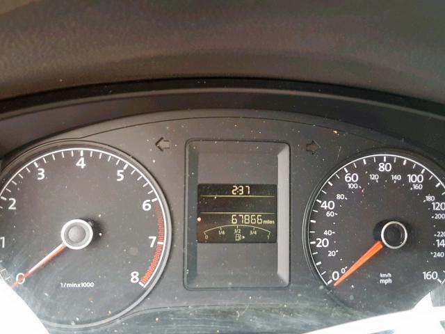 3VW2K7AJ8EM310529 - 2014 VOLKSWAGEN JETTA BASE GRAY photo 8