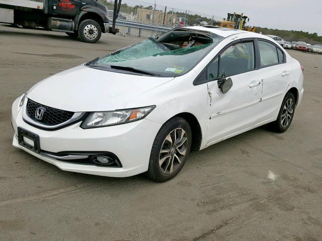 19XFB2F9XDE227389 - 2013 HONDA CIVIC EXL WHITE photo 2