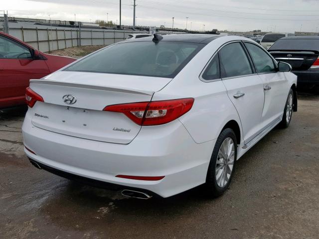 5NPE34AF0FH075574 - 2015 HYUNDAI SONATA SPO WHITE photo 4