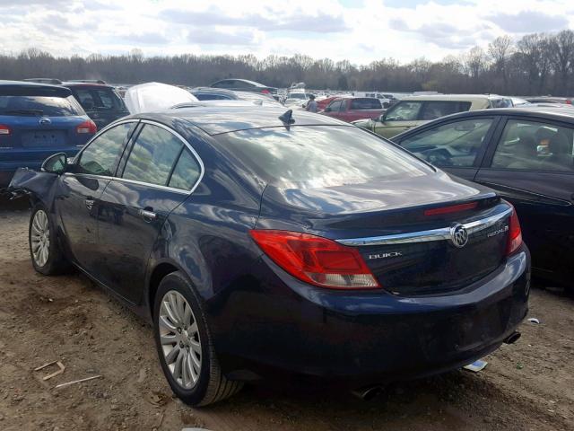 2G4GS5EV3D9182259 - 2013 BUICK REGAL PREM BLUE photo 3