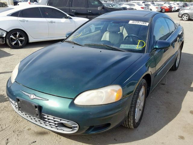 4C3AG52H51E094044 - 2001 CHRYSLER SEBRING LX GREEN photo 2