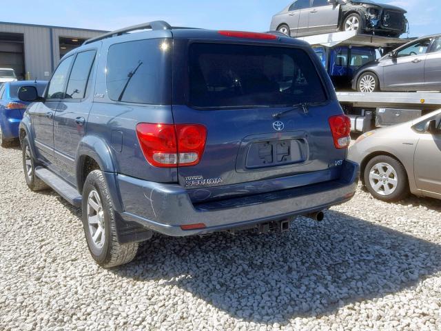 5TDZT38A35S250866 - 2005 TOYOTA SEQUOIA LI BLUE photo 3