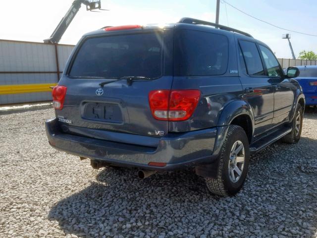 5TDZT38A35S250866 - 2005 TOYOTA SEQUOIA LI BLUE photo 4