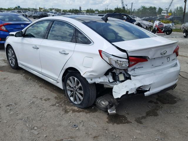 5NPE34AFXGH330264 - 2016 HYUNDAI SONATA SPO WHITE photo 3