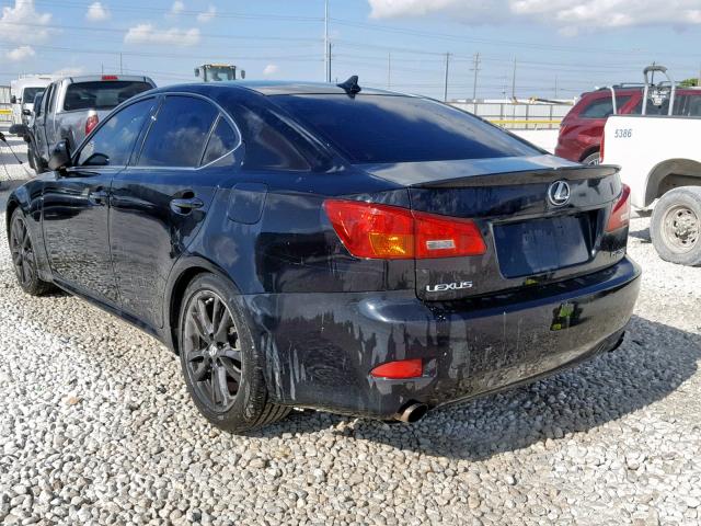 JTHBK262785055758 - 2008 LEXUS IS 250 BLACK photo 3