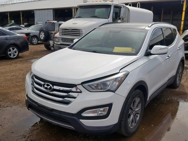 5XYZUDLB0FG284734 - 2015 HYUNDAI SANTA FE S WHITE photo 2