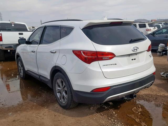 5XYZUDLB0FG284734 - 2015 HYUNDAI SANTA FE S WHITE photo 3