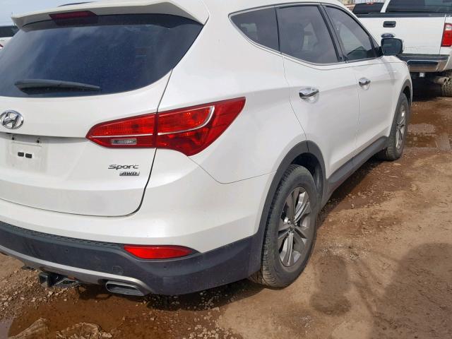 5XYZUDLB0FG284734 - 2015 HYUNDAI SANTA FE S WHITE photo 4