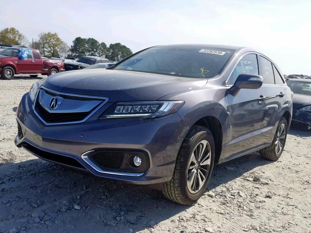 5J8TB4H70JL004499 - 2018 ACURA RDX ADVANC GRAY photo 2