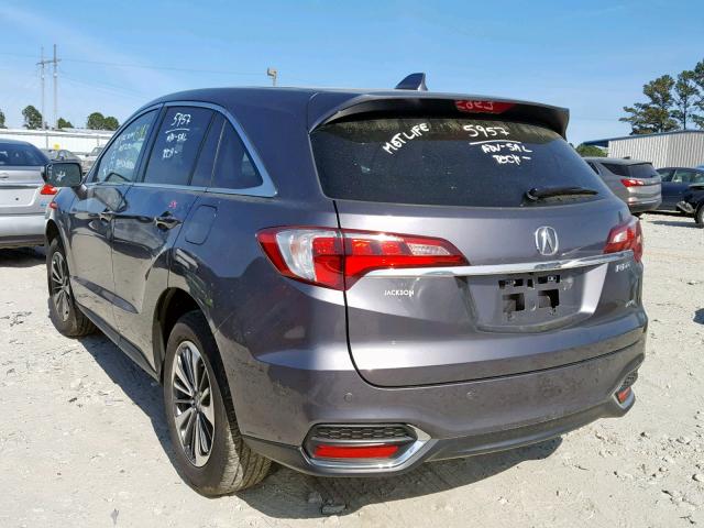 5J8TB4H70JL004499 - 2018 ACURA RDX ADVANC GRAY photo 3