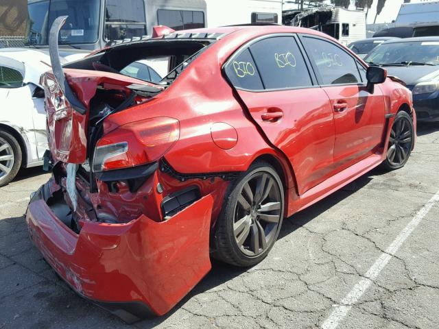 JF1VA1F69G9833084 - 2016 SUBARU WRX PREMIU RED photo 4