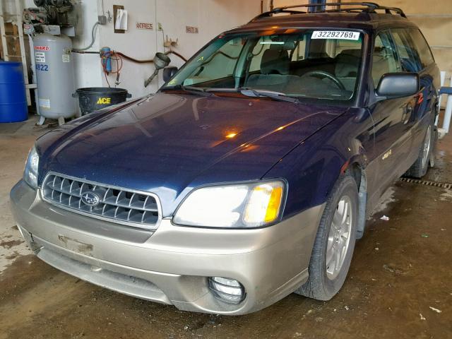 4S3BH675936636522 - 2003 SUBARU LEGACY OUT BLUE photo 2