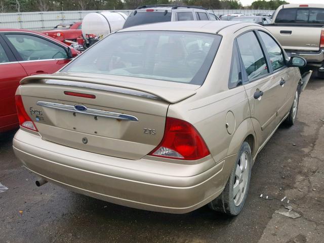 1FAFP38352W118105 - 2002 FORD FOCUS ZTS GOLD photo 4
