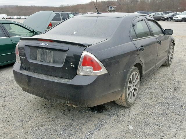 3FAHP07Z18R106736 - 2008 FORD FUSION SE BLACK photo 4