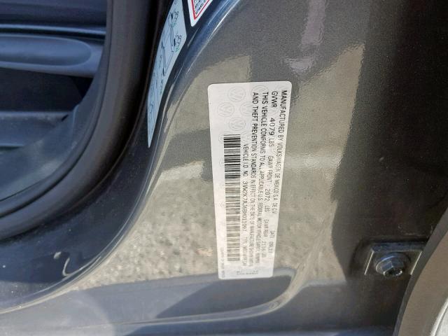 3VW2K7AJ6BM011097 - 2011 VOLKSWAGEN JETTA BASE GRAY photo 10